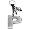 Vestopazzo portachiavi lettera.Nickel tested,lavorazione artigianale fatto a mano in alluminio 100% riciclato.Unisex (P)