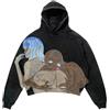 Silver Basic Felpa Uomo con Cappuccio Unisex Hip Hop a Maniche Lunghe Oversized Sweatshirt Hip Hop Coppia Maglione Abbigliamento Sportivo XXL,Two-2