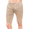 Evoga Pantaloni Corti Uomo Casual Basic Shorts Jeans Bermuda Slim Fit (50, Beige)