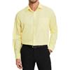 HISDERN Camicia da uomo a maniche lunghe, con bottoni, per il tempo libero da uomo, a contrasto interno, formale, affari, smoking, camicia da sposa