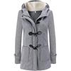 Generisch Giacca invernale da donna con calda imbottitura, cappotto invernale di media lunghezza, giacca da donna con cappuccio, parka invernale con bottoni, fodera interna in parka invernale, caldo cappotto
