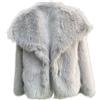 Valtorixia Cappotto da donna in finta pelliccia, a maniche lunghe, giacca soffice aperta sul davanti, peloso, invernale, caldo, a pelo lungo, cappotto corto, Garya1, L