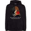 Blasfemus Felpa Uomo Cappuccio, Capitan Harlock - Anime Manga Cartoni Animati Anni 80 (Nero, XL)