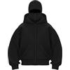 Generico Felpa con Cappuccio Uomo - Passamontagna con Cerniera Zip da Uomo Invernale, Casual Felpe Hoodie Resistente al Vento, Collo Alto Maglione Uomoni con Doppia Cerniera e Maschera