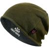 Lvaiz Hats Winter Fleece Lined Knitted Beanie Hats for Men Reversible Windproof Watch Hat Warm Skull cap for Women