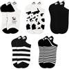 Initlove 5 paia di calzini alla caviglia da donna, taglio basso, stile casual, Mucca, Taglia unica