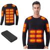 Generic Maglia Riscaldata con 26 Zone di Riscaldamento, con Batteria, 3 Livelli di Riscaldamento, Shirt Riscaldante Elettrico USB(6XL)