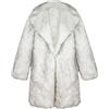 Naisicatar Pelliccia faux da uomo, alla moda addensare la giacca da trench lunghe, girading cardigan in finta pelliccia calda, inverno bianco invernale per la discoteca hippie invernale, l