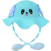 Oshhni Cappello da coniglio per bambini con luce e orecchie saltellanti di vacanza e attività all'aperto, Blu