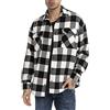 RED BRIDGE Camicia da Uomo Maglia Casual a Quadri Plaid Shirt Vintage Nero-Bianco M