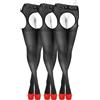 sesto senso 3 paia Collant Cavallo Aperto 15 den Bretelle Calze per Reggicalze Donna Sexy XL Nero
