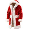 pvucpot Cardigan di Natale da uomo in flanella confortevole con cappuccio mantello di Babbo Natale caldo cappotto invernale antivento pigiama natale uomo baggy mantelli natalizi casual per Natale