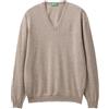 United Colors of Benetton Maglia Scollo V M/L 1002u4407, Maglione Uomo, Melange 530, El