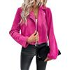 Peuignao Giubbino Ecopelle Donna Giubbotto Pelle Scamosciata Giacca Ecopelle Giubbotto Similpelle Biker Leather Jacket Giacche Finta Pelle Pu Bikers Giacca Giubbini Giubbotti Moto Donna Primavera Rosa L