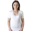 New Day intimo eccezionale Made in Italy- 3 Maglie Intime per Donna Manica Corta (con Pizzo macramé o Bordo Raso) in Caldo Cotone (Pizzo/Bianco,XL)