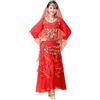 Hibasing Costume Danza del Ventre Set Egitto Costume Danza del Ventre Abbigliamento Indiano Donne Bollywood Abito Danza del Ventre 4 Pezzi