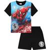 Spiderman Pigiama corto Marvel in cotone per ragazzi W23, Blu, 3-4 Years