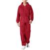 YOSUWOAI Pigiama da uomo lungo e caldo in pile, tuta pigiama jumpsuit in peluche con cerniera, pigiama onesie soffice teddy intero tuta da casa con tasche, tuta monopezzo loungewear con cappuccio, O