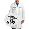 Frogaily Camice da Laboratorio Personalizzato per Uomini e Donne Camice da Laboratorio Medico Personalizzato con Icona di Specialità e Nome, Manica Lunga Unisex, Professionale ed Elegante, Bianco