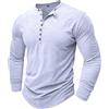 Generic Maglietta Trekking Uomo-Compression Shirt-T-Shirt in Cotone con Bottoni A Maniche Lunghe alla Moda Autunno E Inverno da Uomo Maglietta Sudore