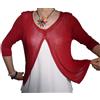 Fantasy Cardigan Spolverino Corto Coprispalle Giacchetto Bolerò Filo Viscosa Leggero Manica 3/4 Semplice Ragazza Donna