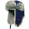 HEYANN Cappelli Aviatore da Uomo Cappello da Cacciatore Invernale in Finta Pelliccia, per Uomo e Donna Cappello da Sci da Caccia con paraorecchie Russo Ushanka (Blu Scuro,L/XL)