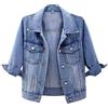 Uwdiohq Cappotto da donna in denim con maniche a 3/4, lavaggio chiaro Cappotto Rosso Lungo Giubbotto Pelle Donna Giacca In Pelle Bianca Donna Felpe Donna Senza Cappuccio Parka Donna Invernale Corto