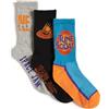 space jam New Legacy 3 Pack Crew Socks Calzini Casual, Blu Aqua Multi, 9-11 (Pacco da 3) Bambini e Ragazzi