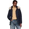 Tommy Hilfiger Donna Giacca Imbottita Heritage Down Tyra Jacket With Fur Lunga, Blu (Desert Sky), XS