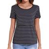 Sosolism T-Shirt Essenziale da Allattamento Estate Maniche Corte Maglietta Morbida per Poppata per Donne