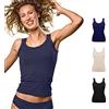 FOCENZA Canotta Donna in Microfibra con Pizzo | 3 Pezzi | Vari Colori