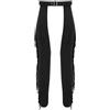 Linjinx Pantaloni da cowboy da uomo, in finta pelle scamosciata, con frange, hippie, costume da cowboy