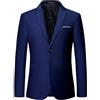 Generic Blazer Uomo Nero XXXL Tuta da Uomo Elegante Smoking Matrimonio Giacca Sportiva Regular Fit Tempo Libero Blazer 1 Bottoni Business Tuta Business Matrimonio Giacche Casual Blazer, Blu Marino, XXXXL