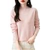 Chanyarn Maglione da Donna in 100% Lana Merino Collo Alto Demi Lavorato a Maglia Senza Cuciture a Maniche Lunghe