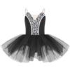 Oyolan Tutu La Danza Balletto Bambina Abito Danza Classica Body in Tulle Tuta Balletto