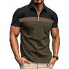 Ryehack Polo Uomo 1/4 Zip Casual Top Manica Corta Maglietta Raglan Cotone Camicia Golf Regular Fit S-3XL