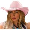 DRESHOW Cappello da Cowgirl Donna Classico con Scintillante Cintura di Strass Cappelli da Cowboy Occidentale