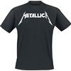 Metallica Textured Logo Uomo T-Shirt Nero 100% Cotone Regular
