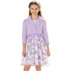 Generico Vestito Ragazza 2 Pezzi Cardigan a Manica Lunga e Gonna in Tulle con Fiocco Abito da Principessa Battesimo Elegante Cerimonia Compleanno