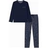 YAMAMAY - Pigiama Lungo, Uomo, Blu Notte