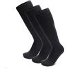 Ciocca Calze Lunghe Nere Unisex - Gambaletti Eleganti in Cotone Traspirante con Rinforzi - Confezione 6 Paia [550W_020_II_6]
