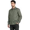 PERLETTI Giacca Camicia Impermeabile Antivento Uomo - Interno Trapuntato Leggera Versatile con Bottoni e Tasche - Giubbino Antipioggia Overshirt Morbido e Ripiegabile Taschino Interno (M, Verde)