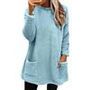 AMDOLE Maglione di colore delle donne delle donne inverno caldo maglione cappotto invernale in pile ispessimento Plus Size cappotto giacca casual plus size cappotto allentato felpe con cappuccio da