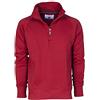 CHEMAGLIETTE! Felpa Da Lavoro Maglia Felpata Cotone Con Mezza Zip In Tinta Payper Miami +, Colore: Bordeaux, Taglia: XL
