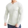 Lehmanlin T-Shirt da Uomo, Maniche Lunghe e Corte, Camicie Slim Fit con Scollo a V, Top Elasticizzati Casual