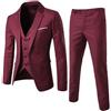 Meaunzyl Abito da Festa per Uomo Completi 3 Pezzi Slim Fit Vestito Wedding Tinta Unita Completo con Bottoni Giacca E Pantaloni Manica Lunga Abito da Lavoro vestibilità Comode Conformato Casual