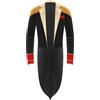 Oyolan Costume Circo Uomo Giacca Circo Signore Leale Costume Halloween Carnevale Festa M-3XL, Nero , L