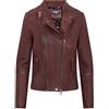 Infinity Leather Giacca da Motociclista Trapuntata Classica Bordeaux da Donna