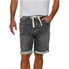 riverso RIVPaul - Pantaloncini di Jeans da Uomo, Pantaloni Corti Estivi, Bermuda Elasticizzati, Jeans Short in Cotone, Grigio, Blu, Blu Scuro, W30 - W42