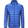 Jamron Uomo Taglie Forti Inverno Caldo Giubbotto Piumino con Collo Alto Giacca Imbottita Trapuntata con Tasche Multiple Blu Reale 5XL